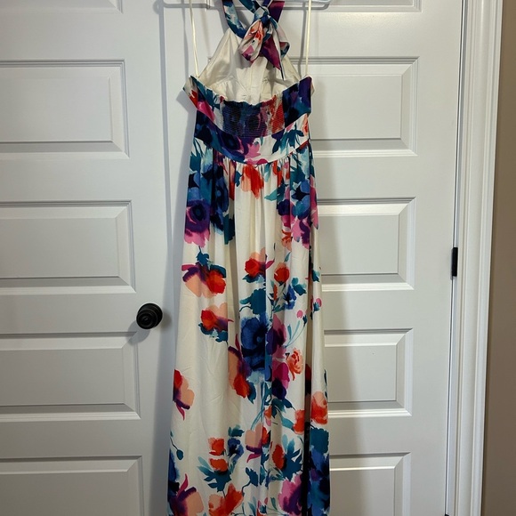 NEW Eliza J Floral Halter Maxi Formal Dress - Picture 3 of 13
